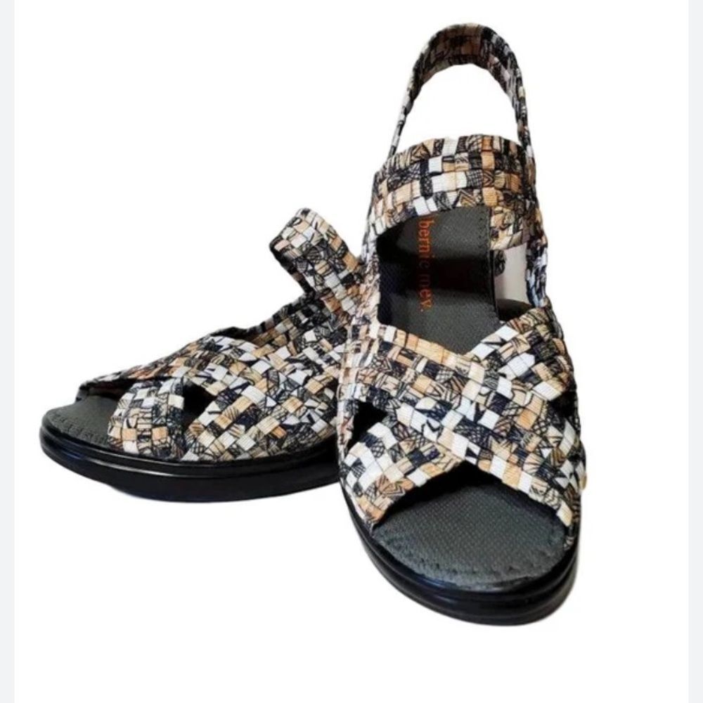 BM Bernie Mev. bernie mev. Black and Tang Woven Footwear Size 40